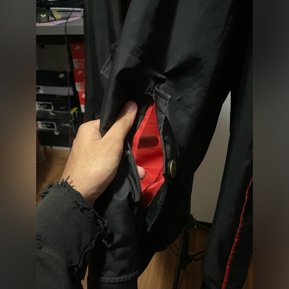 True Religion Embroidered Snake Design Reversible Bomber Jacket - Picture 11 of 15